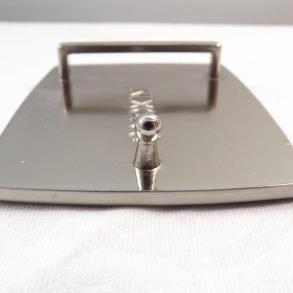 Distressed Nixon Turquoise Blue and Silver Designer Belt Buckle - Picture 2 of 10